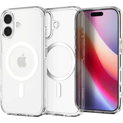 Spigen Ultra Hybrid Backcover MagSafe voor de Apple iPhone 17 - Clear / White