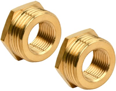 ONF3 - Brass Hex Hose Tube Reducers Adapter - Verbindingsadapter - Goudkleurig - Waterdicht - Kwaliteitsmateriaal - Geschikt voor tuinslangen - ...