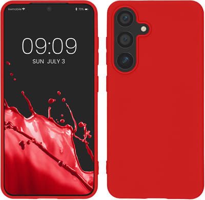kwmobile telefoonhoesje geschikt voor Samsung Galaxy S25 - Hoesje voor smartphone - Back cover in klassiek rood