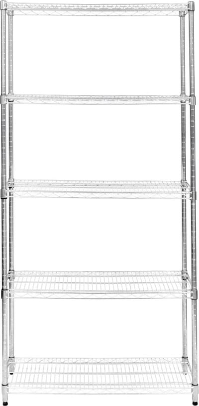 Draadrek - zilver - 35x90x180 cm - 5-lagen verstelbaar