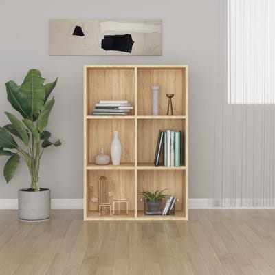 vidaXL - Boekenkast/dressoir - 66x30x98 - cm - bewerkt - hout - sonoma - eikenkleur