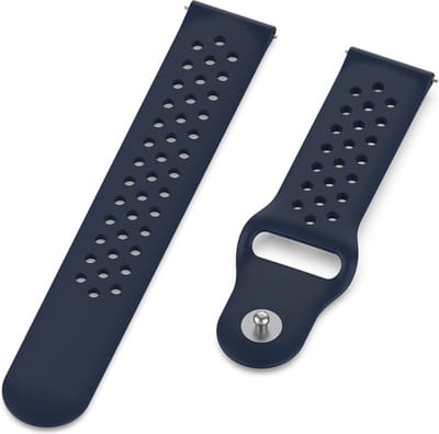 Siliconen bandje - geschikt voor Samsung Gear S3 / Galaxy Watch 3 45 mm / Galaxy Watch 46 mm - donkerblauw