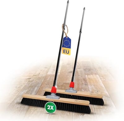 Grote bezem met telescoopsteel - 2 stuks, 60 cm - Universale reiniging voor huis en werkplaats