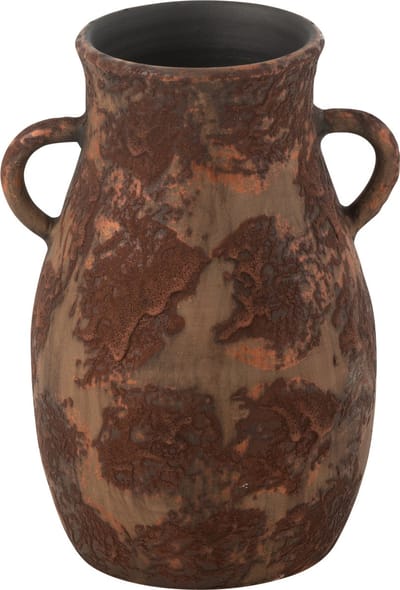 J-Line vaas Amphore terra - keramiek - bruin - small - 30 cm hoog