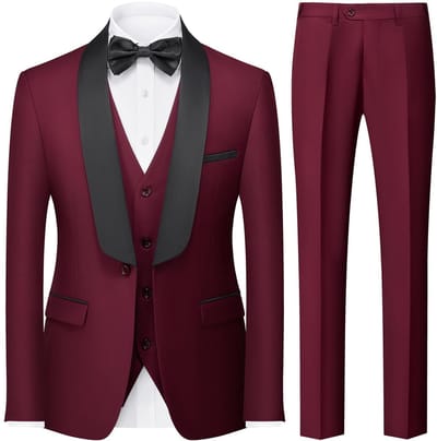 Dailygoods- Heren Pak 3-delig Slim Fit - Blazer/Vest - Broek - Polyester/Viscose - Casual/Business - Kreukvrij/Onderhoudsvriendelijk - Herenkostuum