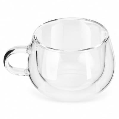 koffiekopjes, robuuste dubbelwandige glazen koffiemokken Dubbellaagse isolatie voor cafés