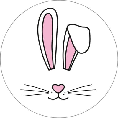 5x Sticker Oren pasen - vrolijk pasen - paashaas - uitdelen - sluitsticker - sluitzegel - leuk verpakken