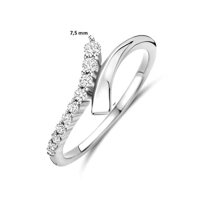 Zilveren Ring met Zirkonia 1341831 – Gerhodineerd 925 Zilver 7,5 mm