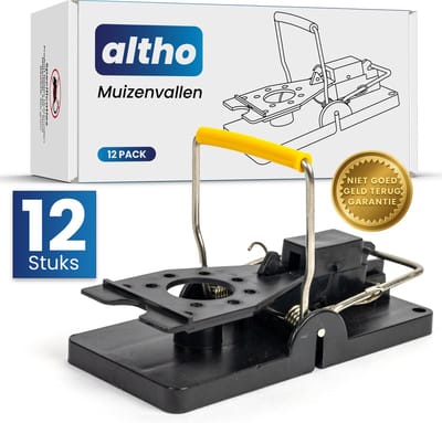 Altho Muizenvallen - Muizenklemmen - 12 stuks - Mouse traps - Muizenval - Direct Klaar voor Gebruik - Voor binnen en buiten