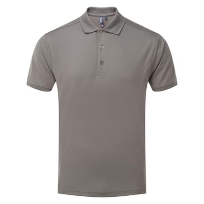 Premier Heren Coolchecker Poloshirt (Donkergrijs)