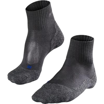 FALKE TK2 Cool Short anti-blaar dik lyocell functioneel materiaal wandelsokken dames grijs - maat 37-38