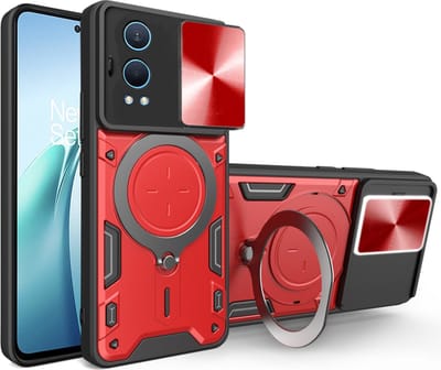 Hoesje geschikt voor OnePlus Nord CE 4 Lite - Techsuit CamGuard Pro Back Cover - Rood