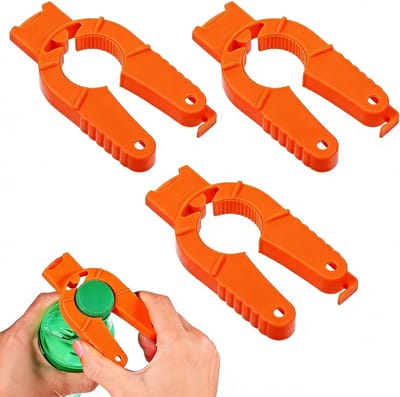 3 stuks 3-in-1 flesopeners voor senioren, dekselopener en glasopener voor artritispatiënten, ouderen en mensen met zwakke handen | Kunststof flesopener met eenvoudige handgreep voor optimaal gebruiksgemak