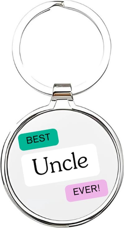 Akyol - De beste oom Sleutelhanger - oom - De leukste oom - Oom sleutelhanger - sleutelhanger - Sleutelhanger voor ooms - Familie sleutelhanger - verjaardagscadeautje - cadeau voor de leukste oom - uncle - The best uncle - 4 x 7,5 CM