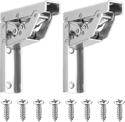 Scharnierhouder, 2 stuks, 90 graden/180 graden scharnieren, inklapbaar, verborgen tafelhouder, scharnieren, kastscharnieren, opschroefscharnier voor kast, meubelscharnieren
