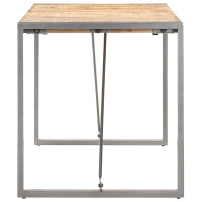 vidaXL - Eettafel - 160x80x75 - cm - massief - ruw - mangohout