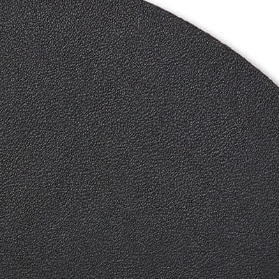 Zeller onderzetters voor glazen lederlook - 6x - zwart - 12 x 10 cm