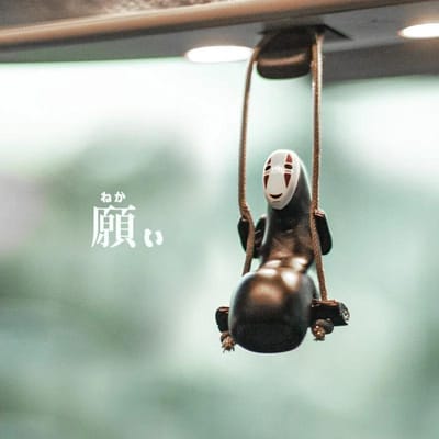 Miyazaki Hayao Homme Sans Visage Homme Sans Visage Voiture Suspendue Décoration Pendentif Mini Poupée Jouet Créatif Mignon noir