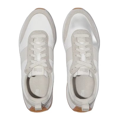 FitFlop FitFlop F-Mode Flow Mens Suede-Mix Sneakers WIT - Maat 41