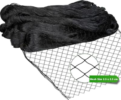 SnelShoppen - 10m x 10m Vogelbeschermnet, Zwart, Scheurvast Plantennet voor Kippenren en Volière, Beschermt Fruitbomen en Groenten tegen Vogelbeschadi