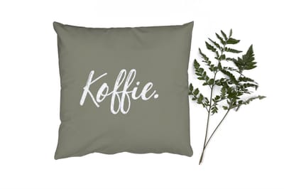 Sierkussens - Kussentjes Woonkamer - 50x50 cm - Spreuken - Koffie - Quotes - Keuken