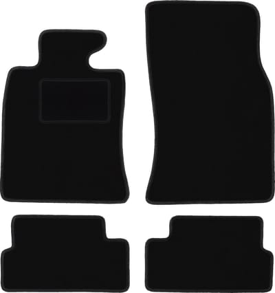Zwarte velours vloermatten voor: Mini Cooper II R57 cabriolet (2006-2013)