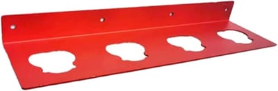 Batterij Houder - Batterij Organizer - Gereedschap Organiseren - Hoge Sterkte Ijzer - 30 x 8.5 x 3 cm - Rood