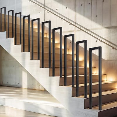 U-vormige Trapleuning Zwart 100 cm - Metalen Handgreep voor Binnen en Buiten