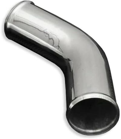 Aluminium Boog - Aluminium Pijp - Luchtkoeler Turbo - 45 Graden Hoek - 30 cm - Aluminium