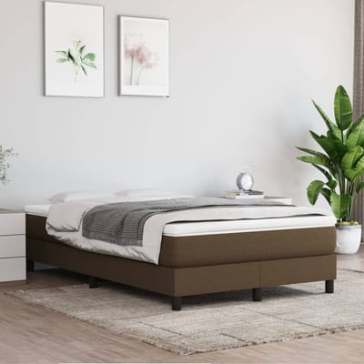 vidaXL - Pocketveringmatras - medium - 120x200x20 - cm - stof - donkerbruin