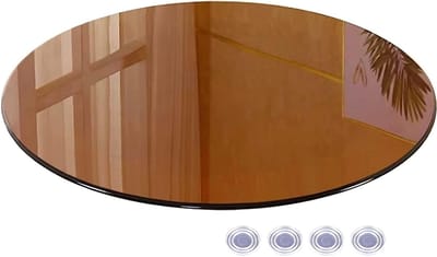 Glazen Tafelblad Coffee Tables Glasafdekking Rond Glazen Eettafel 40 50 60 70 80cm, Rond Tafelblad Vervangend Glas Voor Terrastafel, Glas Lazy Susan Draaitafel, Poolse Boogrand