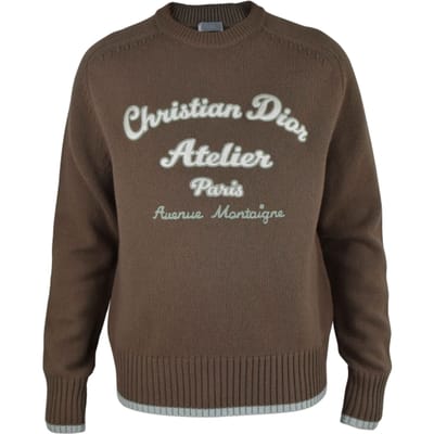 Dior CD Atelier gebreide trui Bruin