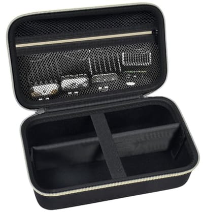 Haartrimmer Tas voor Mannen + Haartrimmer Set, diep zwart