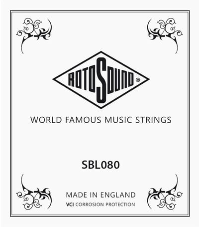 Rotosound SBL080 .080 snaar for elektrisch bass, stainless steel roundwound