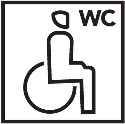 Mindervalide WC sticker 150 x 150 mm