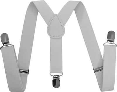Fako Fashion® - Kinder Bretels - Effen - 65cm - Lichtgrijs