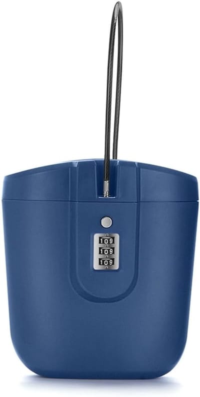 Locker - Beach locker - Strandbox locker - Opbergbox - Sleutel kluis - Strand kluis - Kluis - Vakantie kluis - Minikluis - Blauw