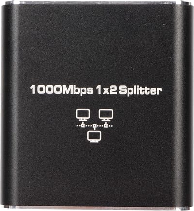 Gigabit Ethernet-netwerktap Dualcomm ETAP-2003 - Ondersteunt 1000 Mbps - Gelijktijdige Internettoegang - Gemaakt van Aluminiumlegering .