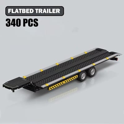 MOC Heavy Duty Vrachtwagen Tractor Auto Model Bouwsteen Assemblage Speelgoed voor Volwassene Speed Racer Grote Trailer Voertuig Blokken Kind Cadeau No Original Box gray
