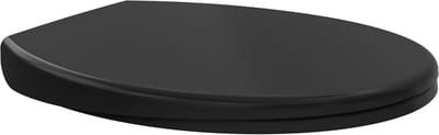 DERW Max WC-brill Zwart - Vorm O - Toiletbril Softclose - Urea-formaldehyde Hars - Belastbaar tot 150 kg - Snelle montage en demontage