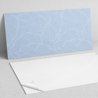 Coloray Wandpanelen Zelfklevend - Bladpatroon in golven PVC Wandpaneel - 100 cm x 50 cm - Blauw Wandbekleding Zelfklevend - 1 stuk - Texturen Wandpanelen Zelfklevend - Keuken Wandpanelen - Wandpanelen Badkamer