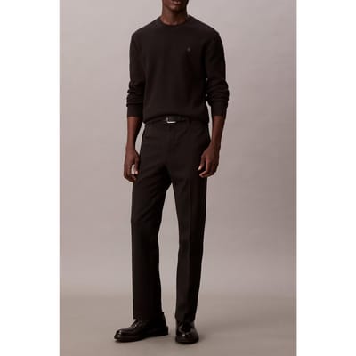 Calvin Klein Ls Texture Cotton Crew Neck Black Taglia: XL | Maglioni a maglia Outlet | Uomo | Nero