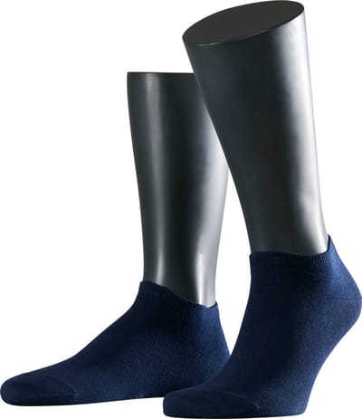 Esprit Basic Uni 2-Pack kort eenkleurig katoen multipack sneakersokken enkelsokken heren blauw - maat 39-42