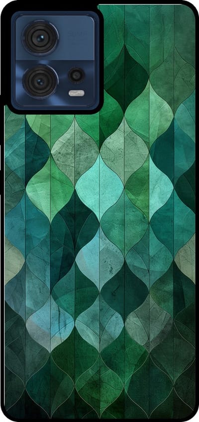 Smartphonica Telefoonhoesje Geschikt voor Motorola Edge 30 Fushion / Moto S30 Pro met groene bladeren opdruk - TPU backcover case green leaf design - Groen geschikt voor Motorola Edge 30 Fushion;Motorola Moto S30 Pro
