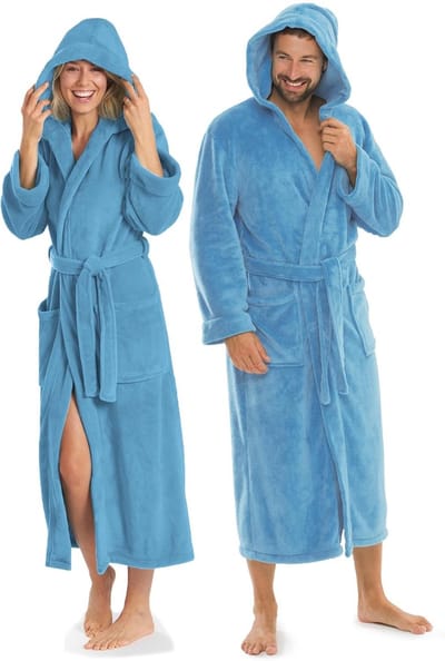 Badjas Coral Fleece voor Dames en Heren met Capuchon