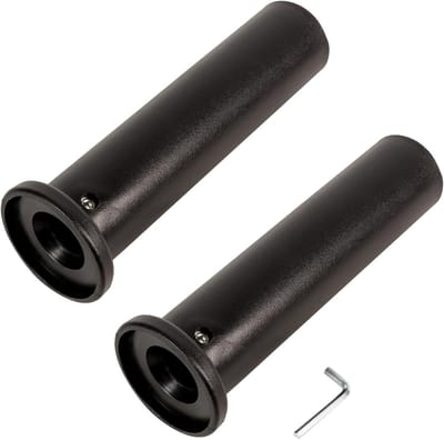 Adapterhoes Halterstang - Gewichtstang Converter - Gewichten Aanpassen - Brede Basis Voorkomt Beweging - 2 Inch - Zwart