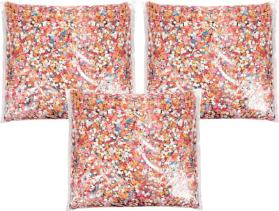 Boland Party Confetti snippers van papier - 3x - multi colours mix - 400 gram zakje - feestartikelen - versieringen - carnaval