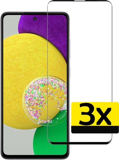 Screenprotector - Geschikt voor Samsung Galaxy A52s 5G - 3 Stuks - Full Cover - Beschermglas - Gehard Glas - Tempered Glass - Screen Protector