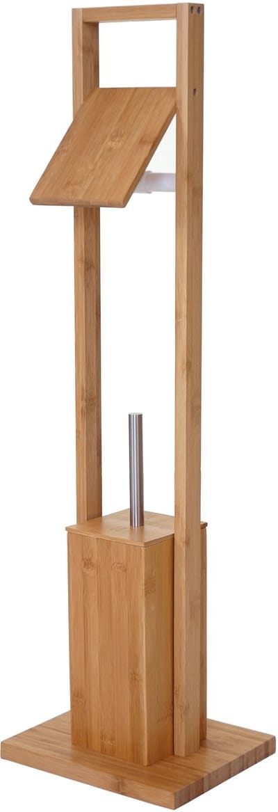 Toiletrolhouder MCW-B18, toiletrolhouder Toiletborstel, bamboe