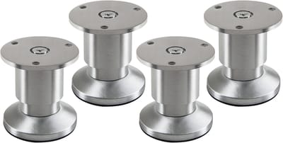 4 stuks SOTECH Meubelpoten ALPHA verstelbare bankpoten geborsteld aluminium, belastbaar tot 250 kg Hoogte: 50 mm